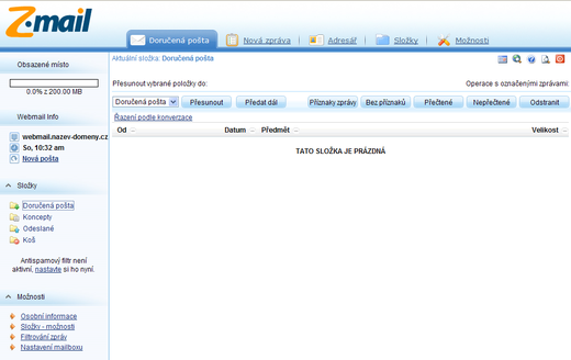Webmail - šablony