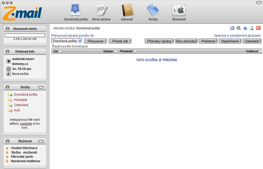 Webmail - šablony
